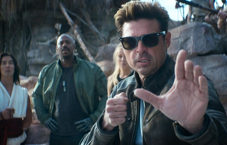 Mortal Kombat 2 Johnny Cage al centro con Karl Urban