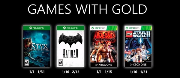 Ecco i Games With Gold di Gennaio