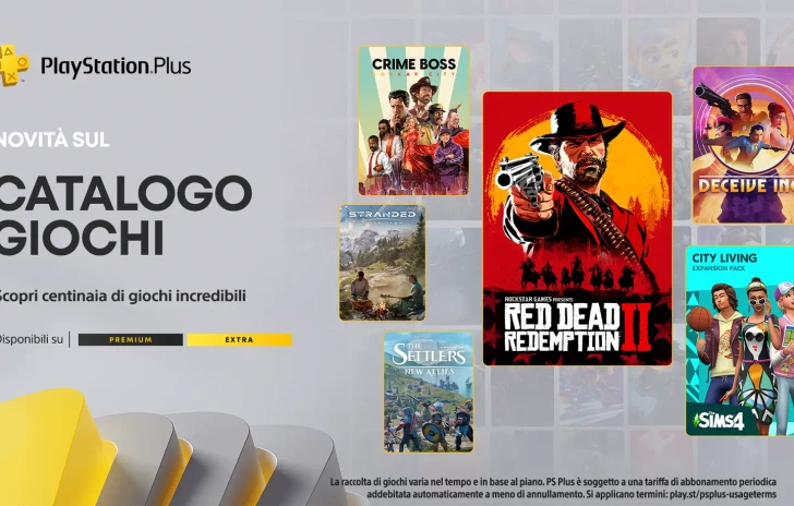 PlayStation Plus i giochi extra e premium di maggio con RDR 2