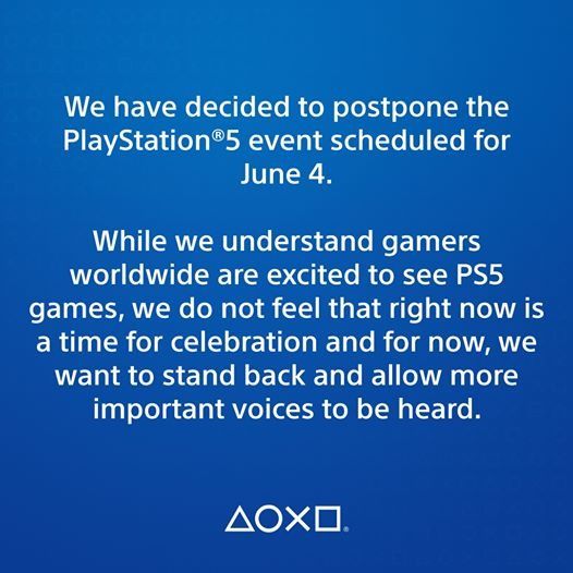 Sony rinvia la presentazione dei giochi PS5 per la situazione negli USA