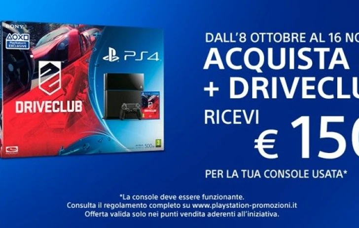 Promozione Sony per PS4  Driveclub