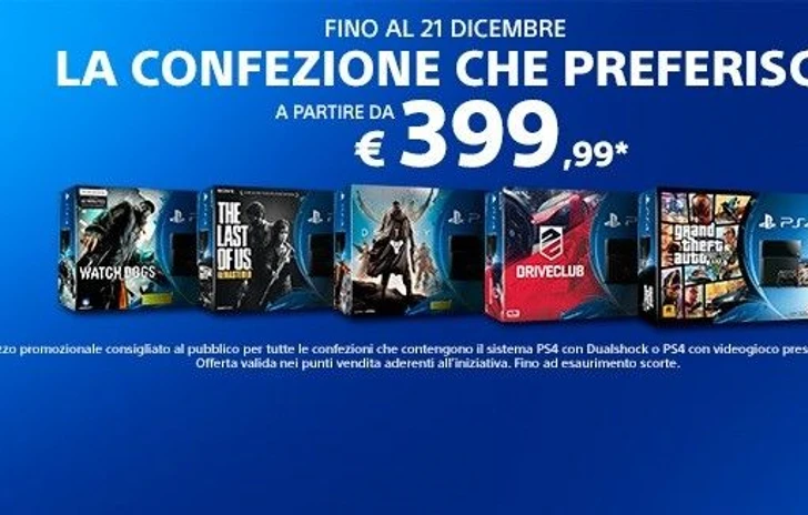 I Bundle di PS4 al prezzo della console Base