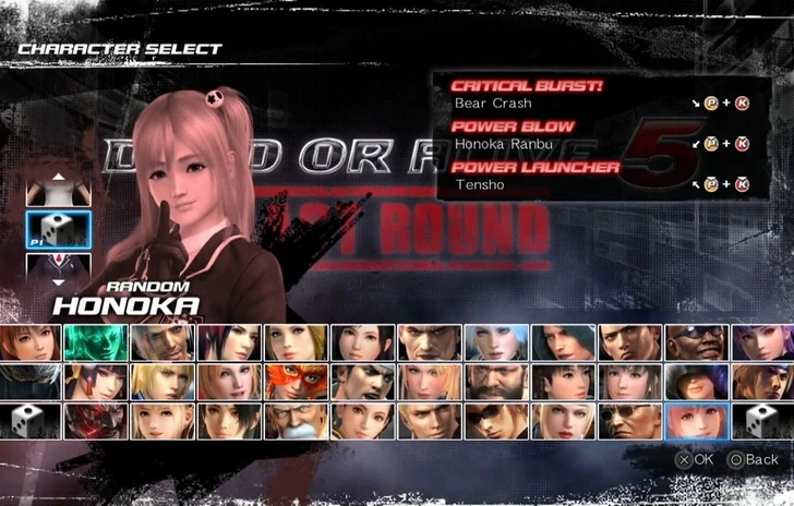 Honoka in azione in DoA 5 Last Round
