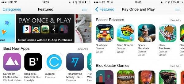 Apple introduce la categoria Pay Once  Play