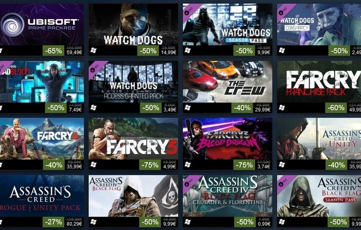 Sconti a marchio Ubisoft su Steam