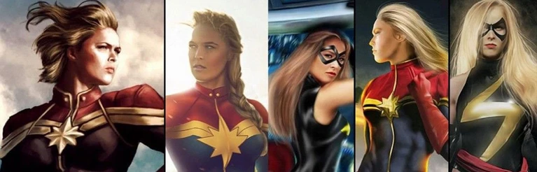 Ronda Rousey come Captain Marvel I fan creano delle art per lei