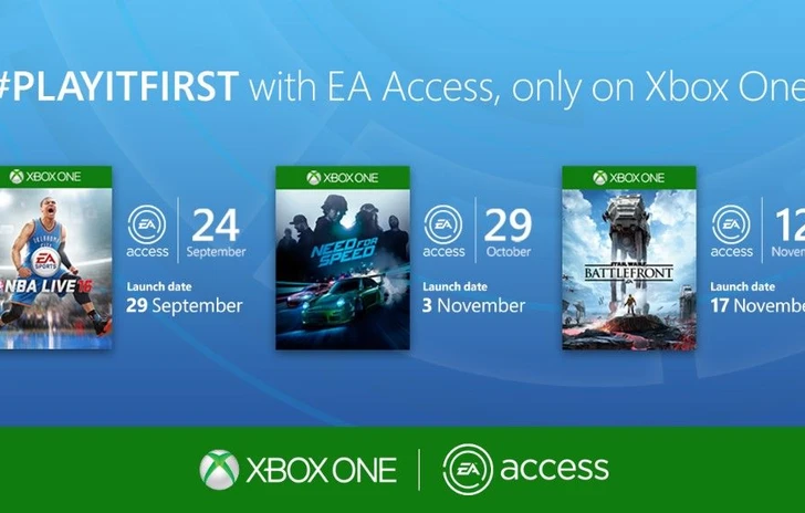 Star Wars Battlefront Need for Speed ed NBA Live 16 prima su EA Access