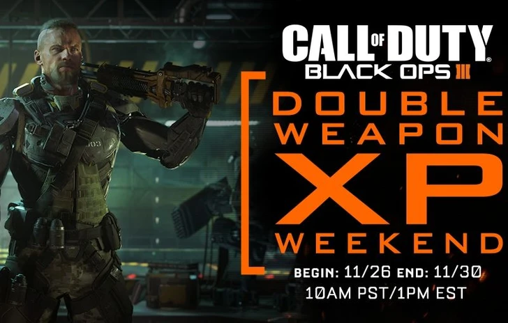 Weekend a doppi XP per le armi di CoD Black Ops III