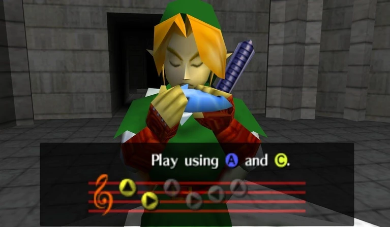 The Legend Zelda Ocarina of Time giocato con una vera Ocarina