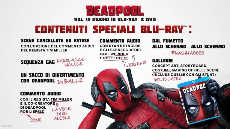 Deadpool si prepara a invadere store digitali e BluRay