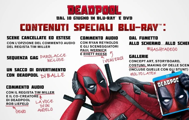 Deadpool si prepara a invadere store digitali e BluRay