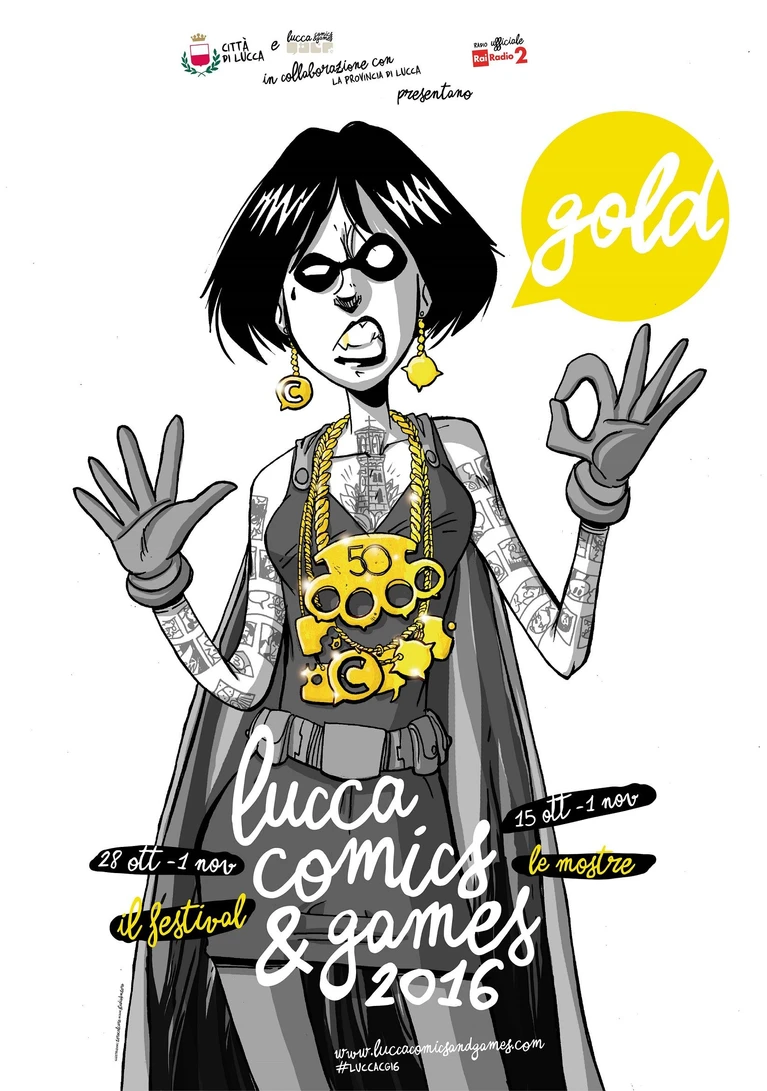 Lucca Comics  Games compie 50 anni Zerocalcare per la locandina