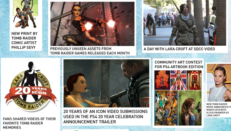 Uninfografica per il lancio di Rise of the Tomb Raider 20 Year Celebration