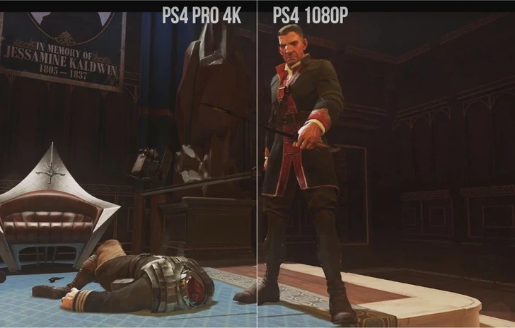 Comparazioni PS4Pro Uncharted 4 Battlefield 1 Dishonored 2