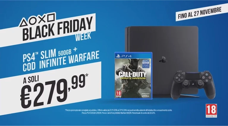 Offerta Black Friday per PS4 e CoD Infinite Warfare