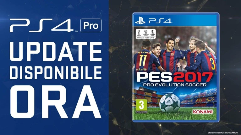 PES 2017 si aggiorna per PS4  Pro