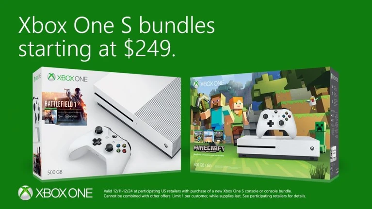 Taglio di prezzo di Xbox One S per le feste