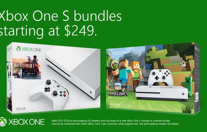 Taglio di prezzo di Xbox One S per le feste