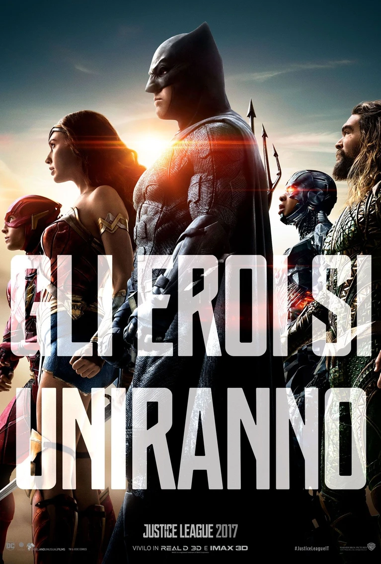 Teaser poster italiano per la Justice League di Zack Snyder