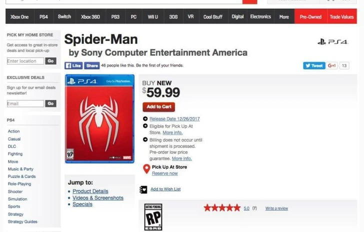Lesclusiva PS4 su Spider Man in uscita a Dicembre