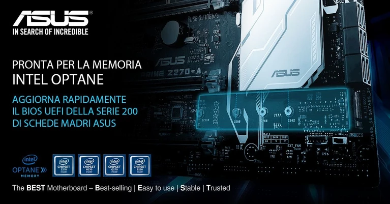 ASUS annuncia il supporto per la memoria Intel Optane