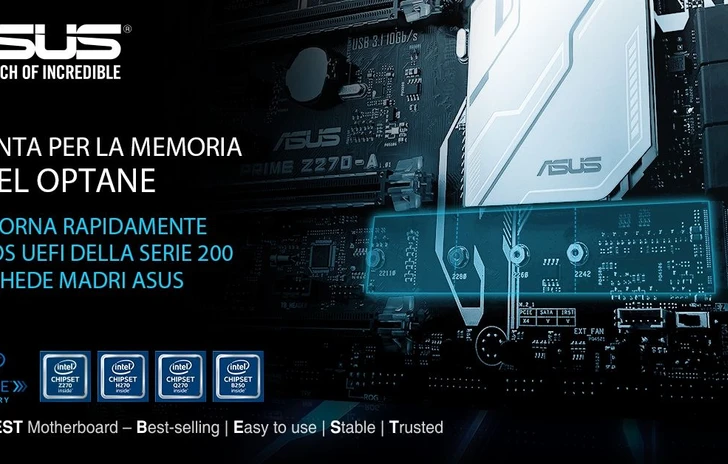 ASUS annuncia il supporto per la memoria Intel Optane
