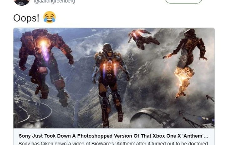 Greenberg sfotte Sony per il video di Anthem