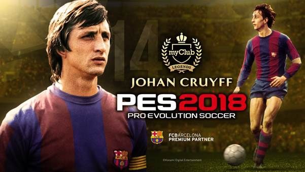 Johan Cruyff torna in campo con PES 2018