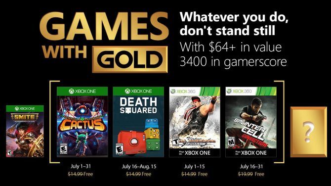 Ecco lofferta di Luglio dei Games With Gold