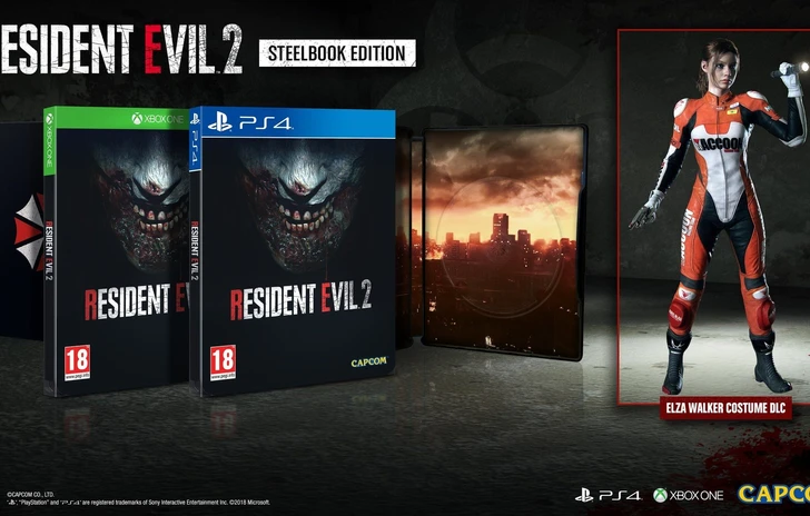 Capcom realizza una steelbook di RE2 in esclusiva europea