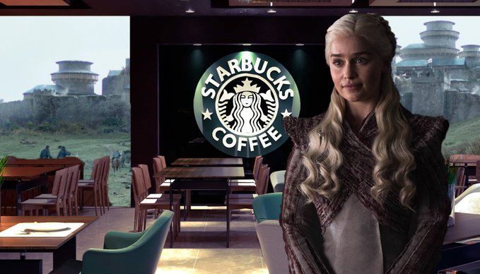 Game of Thrones dimenticato un bicchiere Starbucks in una scena della 8x04