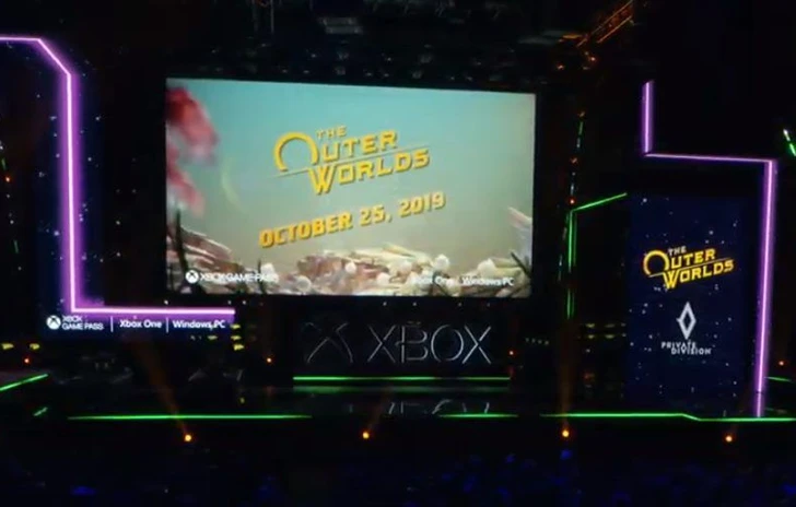 E3 2019 La conferenza Microsoft inizia alla grande annunciata la data di uscita di The Outer Worlds