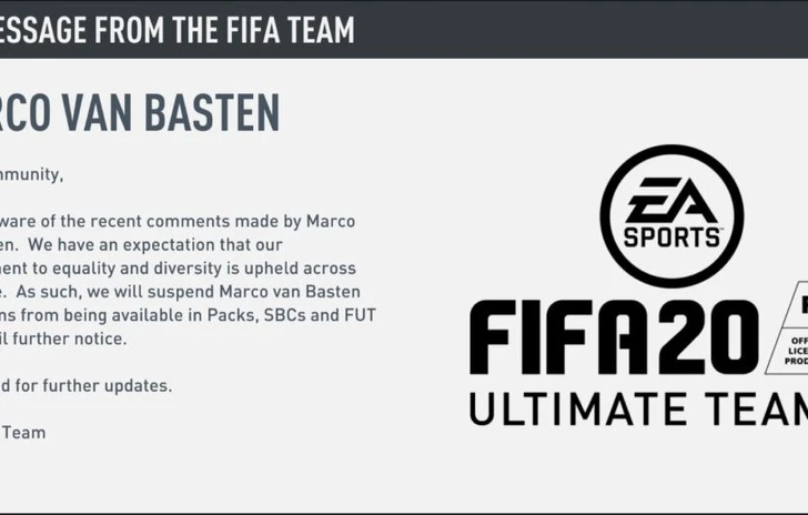 Van Basten epurato (anche) da Fifa 20