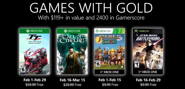 Games With Gold di Febbraio ecco quali sono