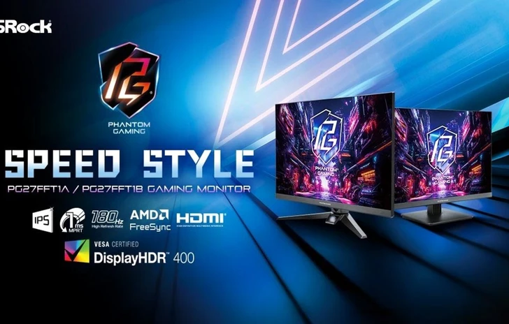 ASRock Nella linea Phantom Gaming i monitor 27 pollici 180 Hz