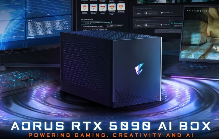 Gigabyte Aorus RTX 5090 AI Box  Rivoluzione gaming portatile