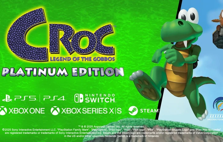 Croc Legend of the Gobbos esce la Platinum Edition assieme alla versioni Steam PS4 e PS5