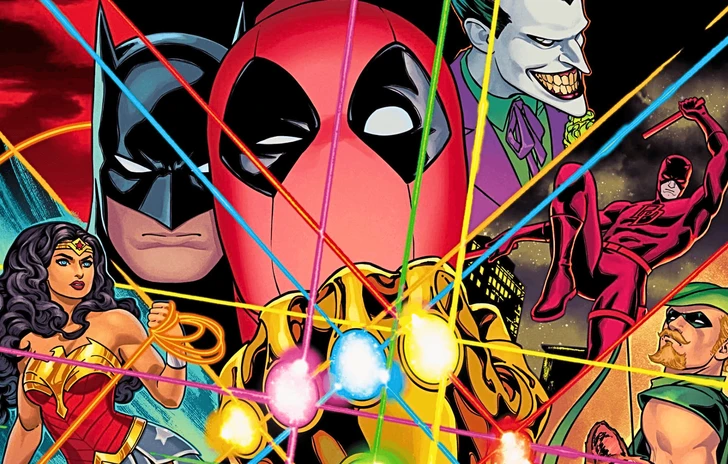 Tre copertine due universi una sfida annunciata Deadpool e Batman uniti nello stesso fumetto