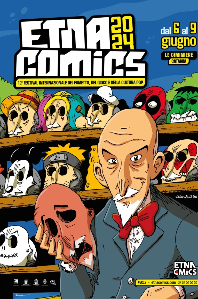 Etna Comics 2024, il manifesto di Zerocalcare che celebra Luigi Pirandello 