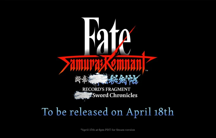 FateSamurai Remnant il secondo DLC uscirà il 18 aprile