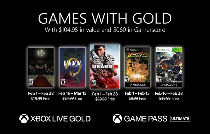 I Games With Gold di Febbraio sono eccezionali