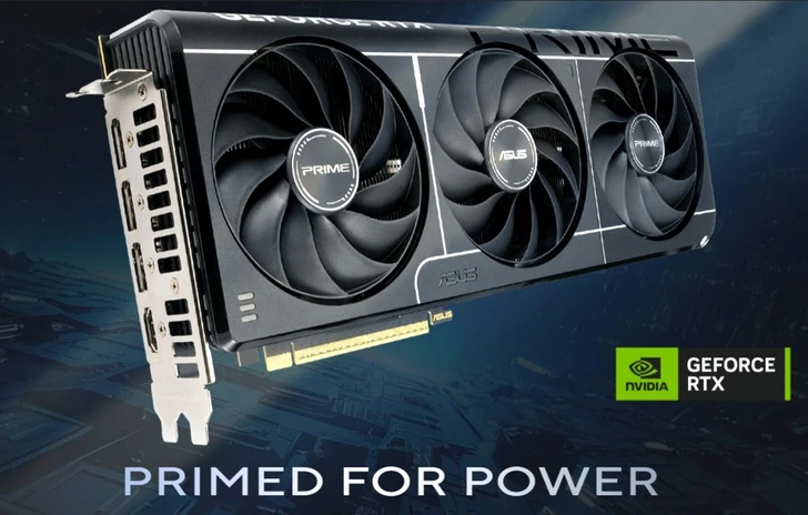 ASUS RTX 5080 EVO meno raffreddamento stesso cuore