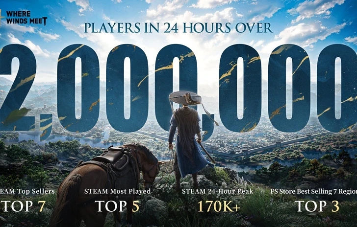 Where Winds Meet parte bene 2 milioni di giocatori al lancio