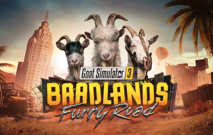 Goat Simulator 3 annunciato il DLC Baadlands Furry Road