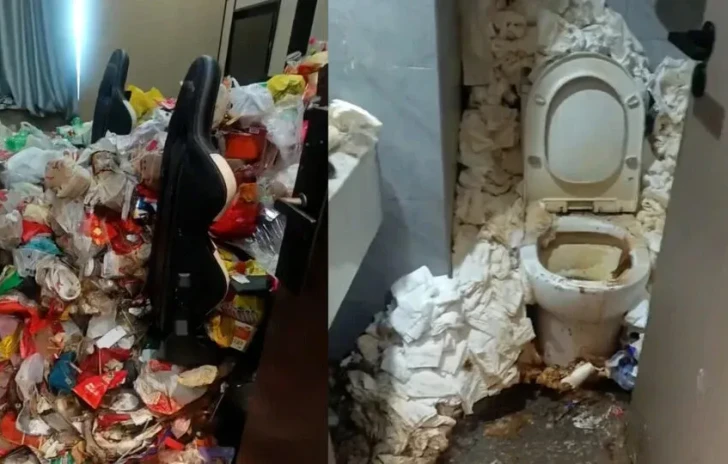 Gamer lascia la camera dalbergo dopo due anni ed è una discarica