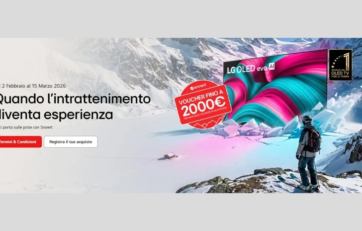 LG e Snowit Promo televisori con voucher fino a 2000