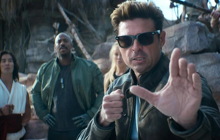 Mortal Kombat 2 Johnny Cage al centro con Karl Urban