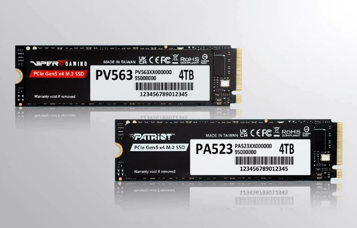 Patriot Memory PCIe Gen5  Nuovi SSD Viper