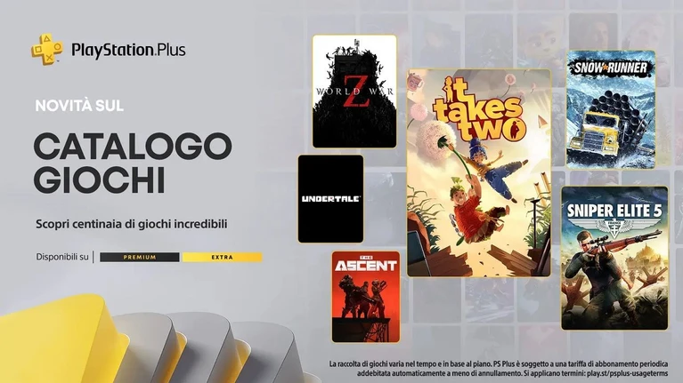 PlayStation Plus i titoli Extra e Premium di luglio