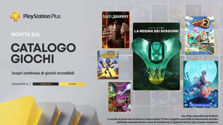 PlayStation Plus i titoli Extra e Premium di agosto